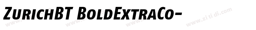 ZurichBT BoldExtraCo字体转换